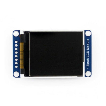 Waveshare 1.8-Inch LCD Display Module for DIY Electronics compact SPI 1.8-inch module shown top view suitable for Raspberry Pi Arduino STM32 projects