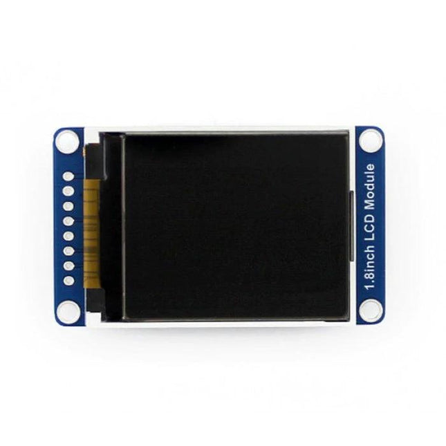 Waveshare 1.8-Inch LCD Display Module for DIY Electronics compact SPI 1.8-inch module shown top view suitable for Raspberry Pi Arduino STM32 projects