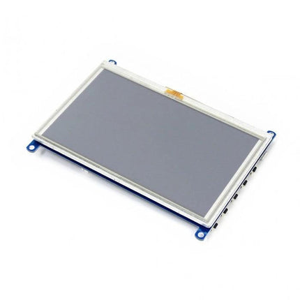 Waveshare 5-Inch Touch Screen Display for Raspberry Pi Projects showing 800x480 touchscreen module for interactive DIY and portable gaming