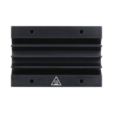Aluminum Heatsink for Jetson Nano Effective Cooling Solution — black anodized aluminum heatsink with fins and mounting holes for Jetson Nano cooling