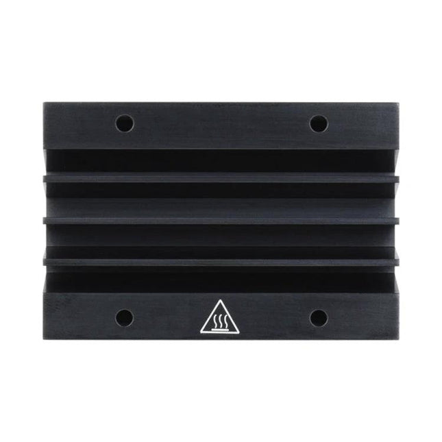Aluminum Heatsink for Jetson Nano Effective Cooling Solution — black anodized aluminum heatsink with fins and mounting holes for Jetson Nano cooling