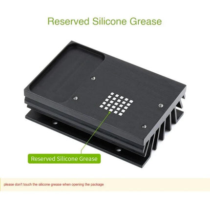 Aluminum Heatsink for Jetson Nano Effective Cooling Solution - black aluminum heatsink with reserved silicone grease area for Jetson Nano cooling