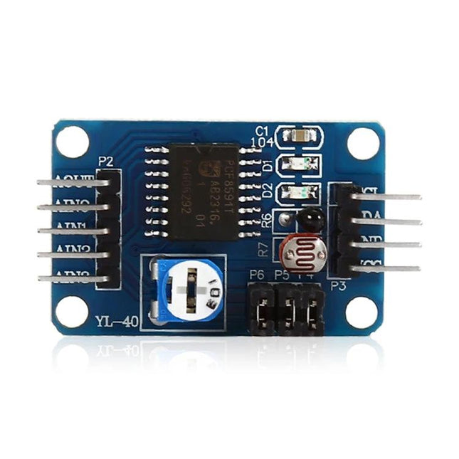 PCF8591 Analog to Digital Converter Module for DIY Electronics blue I2C ADC board with potentiometer and LDR sensor connections
