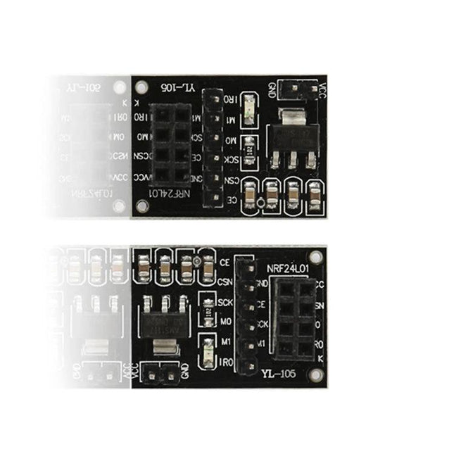 Wireless Module Socket Adapter Board for Microcontroller Projects compact NRF24L01+ socket with voltage level shifting for 5V to 3.3V microcontroller integration
