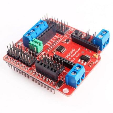 Xbee Sensor Expansion Shield for Arduino Compatibility red breakout board with headers and terminal blocks for wireless sensor networks
