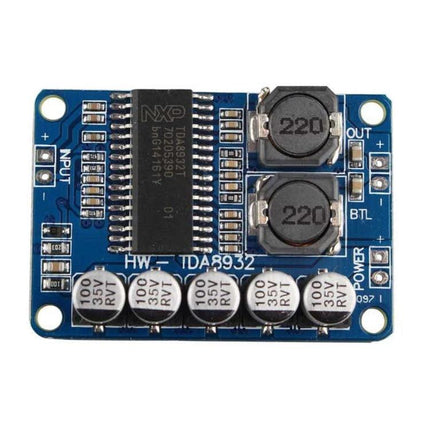 Compact 35W Mono Digital Amplifier for Audio Projects - TDA8932 compact PCB module for upgrading active speakers and prototyping