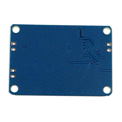 Compact 35W Mono Digital Amplifier for Audio Projects compact blue PCB board with TDA8932 traces and mounting holes