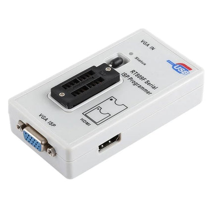 USB ISP Programmer for Repairing Computer Motherboards - USB ISP serial programmer with VGA and HDMI ports for EEPROM and BIOS chip read/write