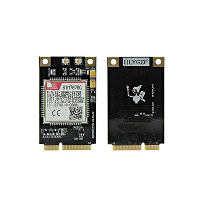 TTGO ESP32 Development Board with WiFi and Bluetooth Connectivity close-up front and back view showing ESP32-WROVER-B module and connectors