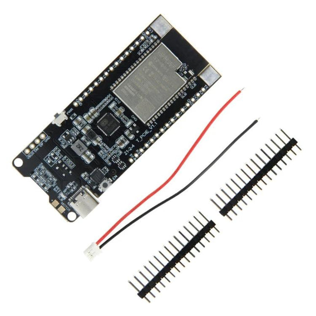 TTGO Compact Development Board for Everyday Electronics Prototyping ESP32-WROVER-B module with headers and power leads