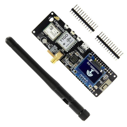 TTGO Meshtastic T-Beam for Wireless Outdoor Communication compact LoRa ESP32 board with antenna and headers