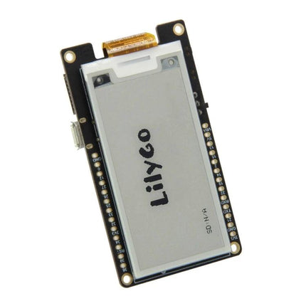 TTGO T5 E-Ink Screen Development Board for Shelf Labels showing black-and-white e-ink display module on development board