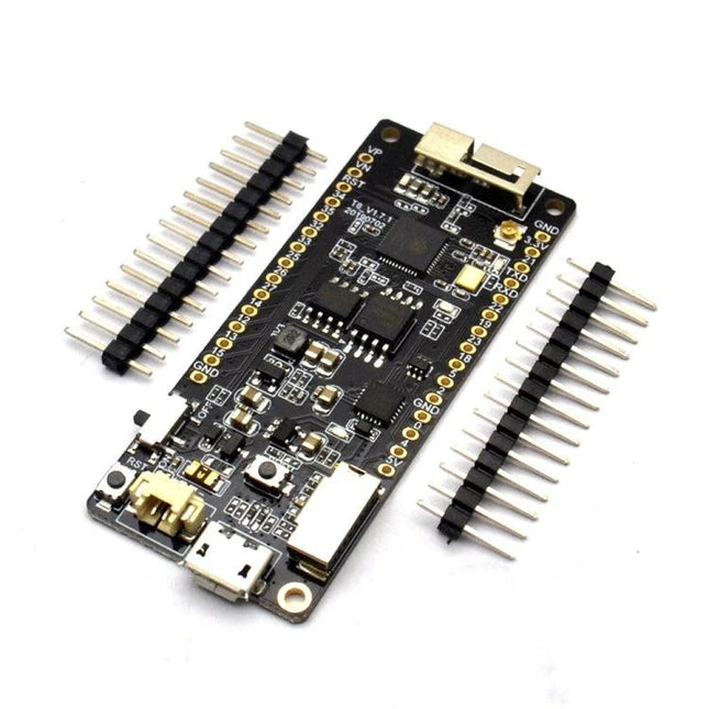 TTGO T8 ESP32 WiFi Bluetooth Module for DIY Wireless Projects black development board with headers and micro USB