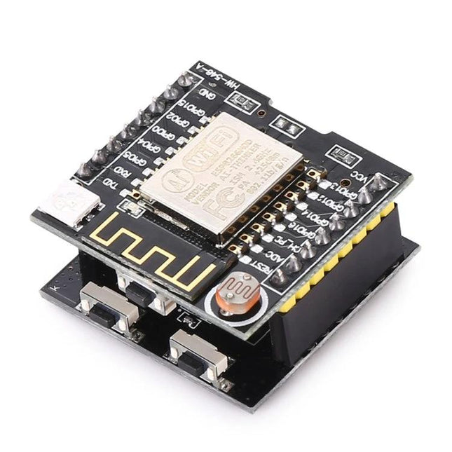 LandaTianrui WiFi-Enabled Cloud Development Board for Smart Projects showing black PCB, WiFi module, LDR sensor and pin headers for IoT prototyping