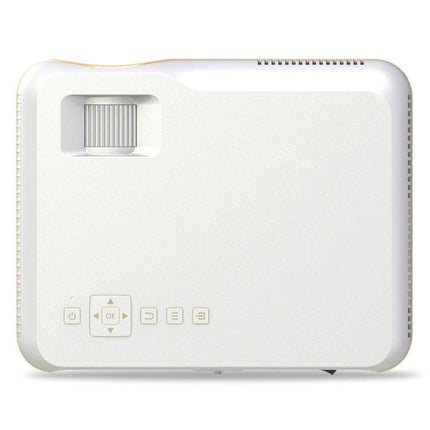 Portable Smart Projector for Wireless Streaming and Presentations white compact projector for meetings and movie nights