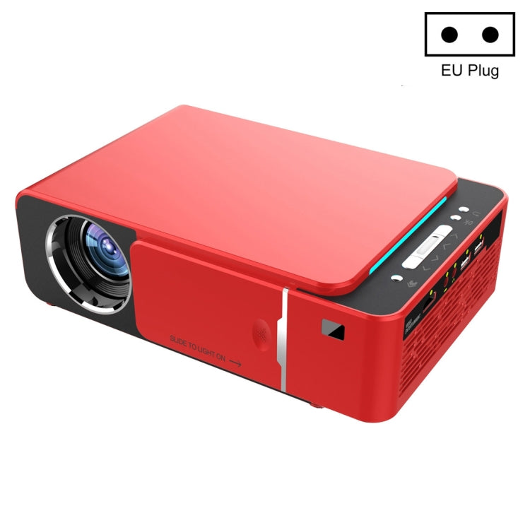 T6 2000ANSI Lumens Mini Theater Projector, Android 7.1 RK3128 Quad Core, 1GB+8GB, EU Plug, Android Version EU Plug