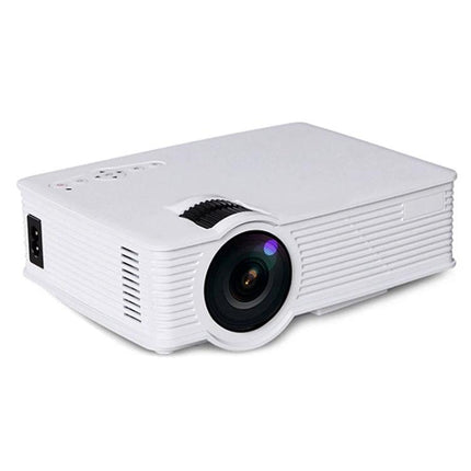 Portable LED Projector for Home Theater with Remote and EU Plug - white compact projector for movies and presentations