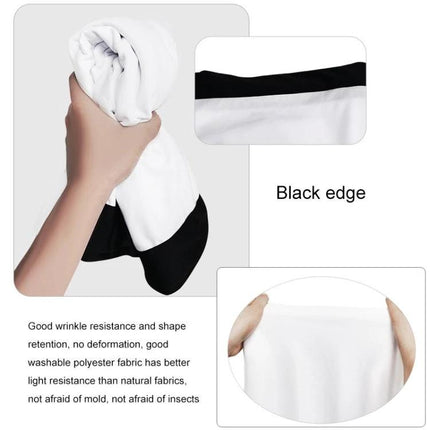 Folding 100-Inch Projector Screen with Bracket for Outdoor Use – rolled white polyester screen with black edge and wrinkle-resistant fabric