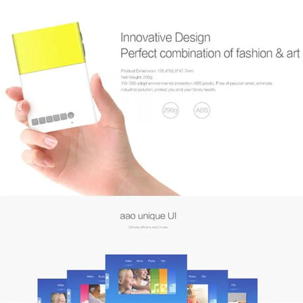 Compact Portable LED Projector for Home Entertainment and Education