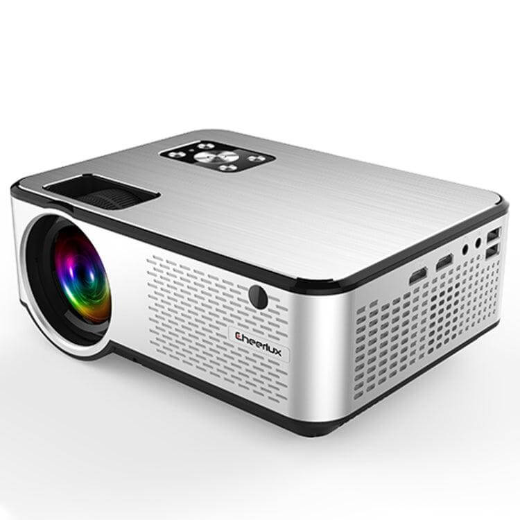 Cheerlux C9 720P HD Smart Projector with Dual HDMI, USB, VGA, and AV Support