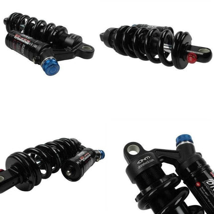 DNM RCP2S Mountain Bike Rear Shock Absorber For AM FR DH black coil shock for downhill all-mountain frames, adjustable damping and preload
