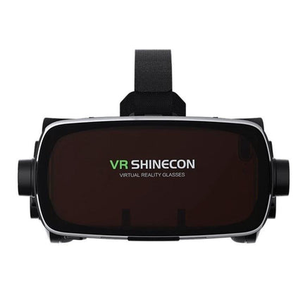 Shinecon Virtual Reality Glasses for 3D Video on Smartphones front view showing headset and phone slot