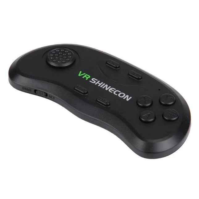 Shinecon Virtual Reality Glasses with Bluetooth Controller for Games - black Bluetooth game controller for VR headset