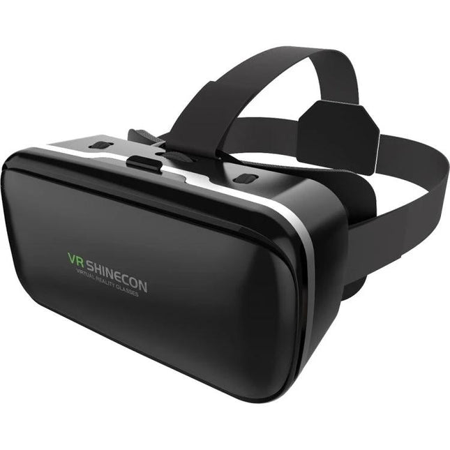 Virtual Reality Glasses for 4.5 to 6 Inch Smartphones - black VR headset with adjustable head straps for movies, games and immersive mobile VR