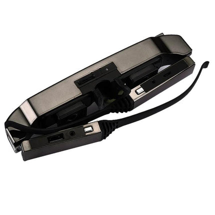 Virtual Reality Headset for Immersive 3D Entertainment and Media - compact Android VR goggles with head strap, WiFi and peripheral ports