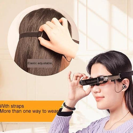 Virtual Reality Headset for Immersive 3D Entertainment and Media - compact Android VR goggles with adjustable straps and WiFi for 3D video and gaming