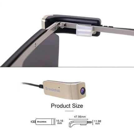 Groudchat Hands-Free Camera for Glasses with Built-In Microphone | Syndmart