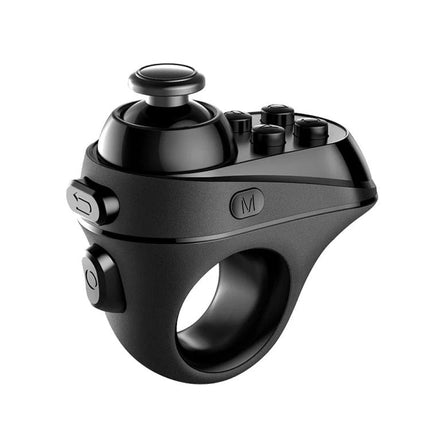 R1 Bluetooth Ring Controller for Daily Gaming and Photos – compact black Bluetooth ring controller for gaming and selfies