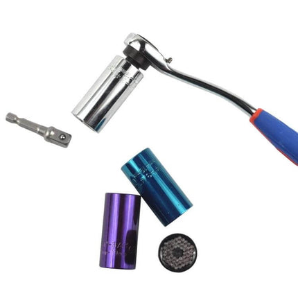 DTBird Torque Wrench Head Set 7 to 19mm for Power Drills with Magic switch sleeve, chromium-vanadium sockets and adapter for drill conversion