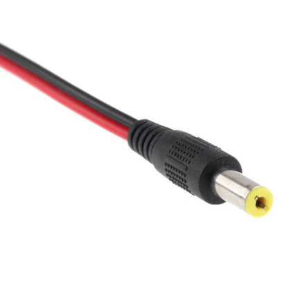 DC Power Male Barrel Connector Adaptor 5.5x2.1mm Cable 30cm – male 5.5x2.1mm barrel plug with red/black cable for LED controllers and CCTV