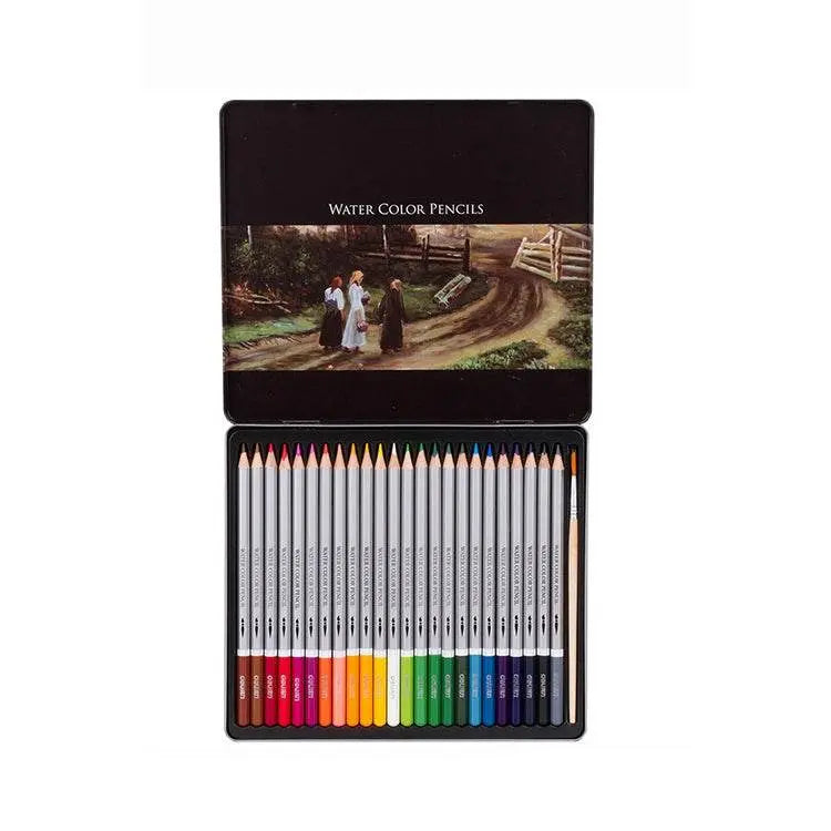 Deli Water-Soluble Colored Pencils 24 to 72 Color Pens Set 