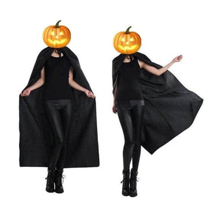 Devil Cloak With Cap For Halloween Parties And Gatherings black full-length shawl costume with integrated cap, theatrical partywear