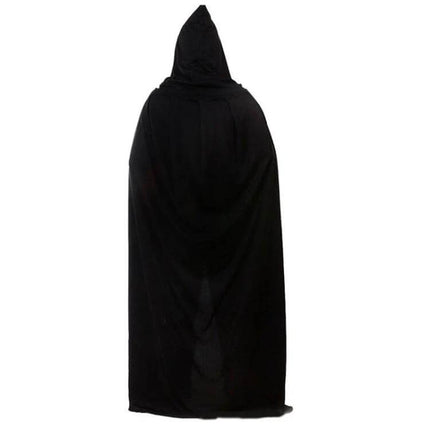 Devil Cloak With Cap For Halloween Parties And Gatherings - black hooded costume shawl, 140cm length for parties and masquerades