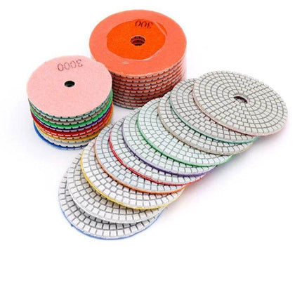 Diamond Flexible Polishing Pads For Stone Surfaces set of colored flexible diamond polishing discs for granite marble quartz finishing