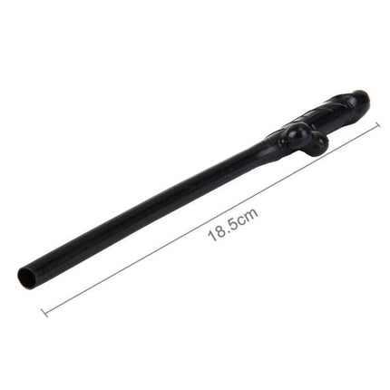Dicky Sipping Straw for Parties, Black, 19cm, Fun Party Accessory - black novelty 19cm party straw for bachelorette and photo booth favors