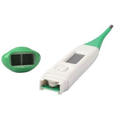 Digital Baby Thermometer With Flexible Probe For Home Use - flexible-probe infant thermometer with LCD, oral/underarm and forehead options, easy-clean design