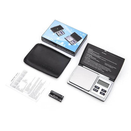 Digital Diamond Scale 1000g for Jewelry and Small Items - compact precision jewelry scale with 1000 g capacity, 0.1 g readability, pouch and batteries