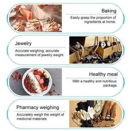 Digital Kitchen Scale For Measuring Ingredients, 10kg/1g Capacity - stainless steel baking, jewelry, meal prep and pharmacy weighing