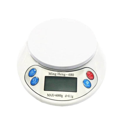 Digital Kitchen Scale 6 Kg Capacity For Measuring Ingredients compact white digital scale with tare and LCD display