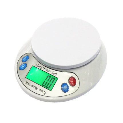 Digital Kitchen Scale 6 Kg Capacity For Measuring Ingredients white compact digital kitchen scale with tare button and LCD display