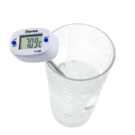 Digital Thermometer For Kitchen Lab And BBQ With 150mm Sensor Wire - handheld probe measuring liquid temperature in glass