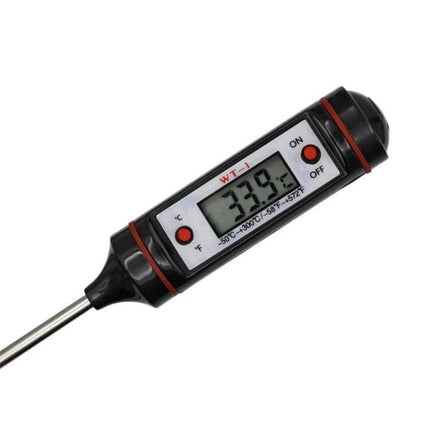 Digital Thermometer HT-1 For Kitchen And Everyday Use - stainless probe, LCD reading 39.0°C, compact food and cooking thermometer