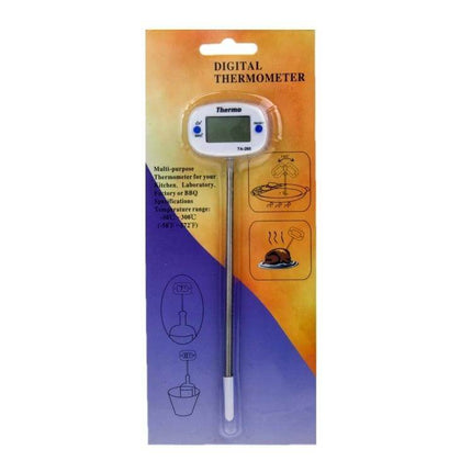 Digital Thermometer For Kitchen Lab And BBQ With 150mm Sensor Wire - compact handheld probe for cooking, lab and grill temperature monitoring (-50°C to 300°C)
