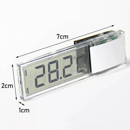 Digital Wireless Aquarium Thermometer With External LCD compact external LCD display showing 28.2°C with adhesive strip for aquariums