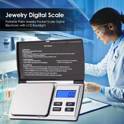 Digital Diamond Scale 1000g for Jewelry and Small Items compact precision pocket scale with 0.1g readability for gemstones and coins