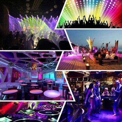 Disco Ball Party Light Sound Activated For Parties And Events - compact RGB rotating disco ball for weddings, birthdays, pool parties, karaoke